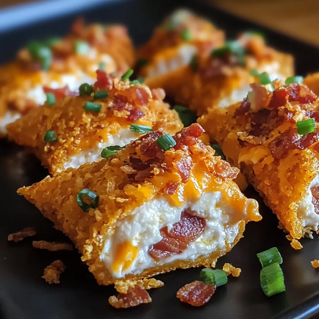 A plate of bacon wrapped appetizers with cheese and bacon on top.