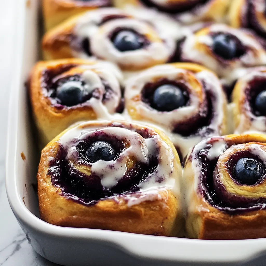 There’s a blueberry roll sitting on a white plate.