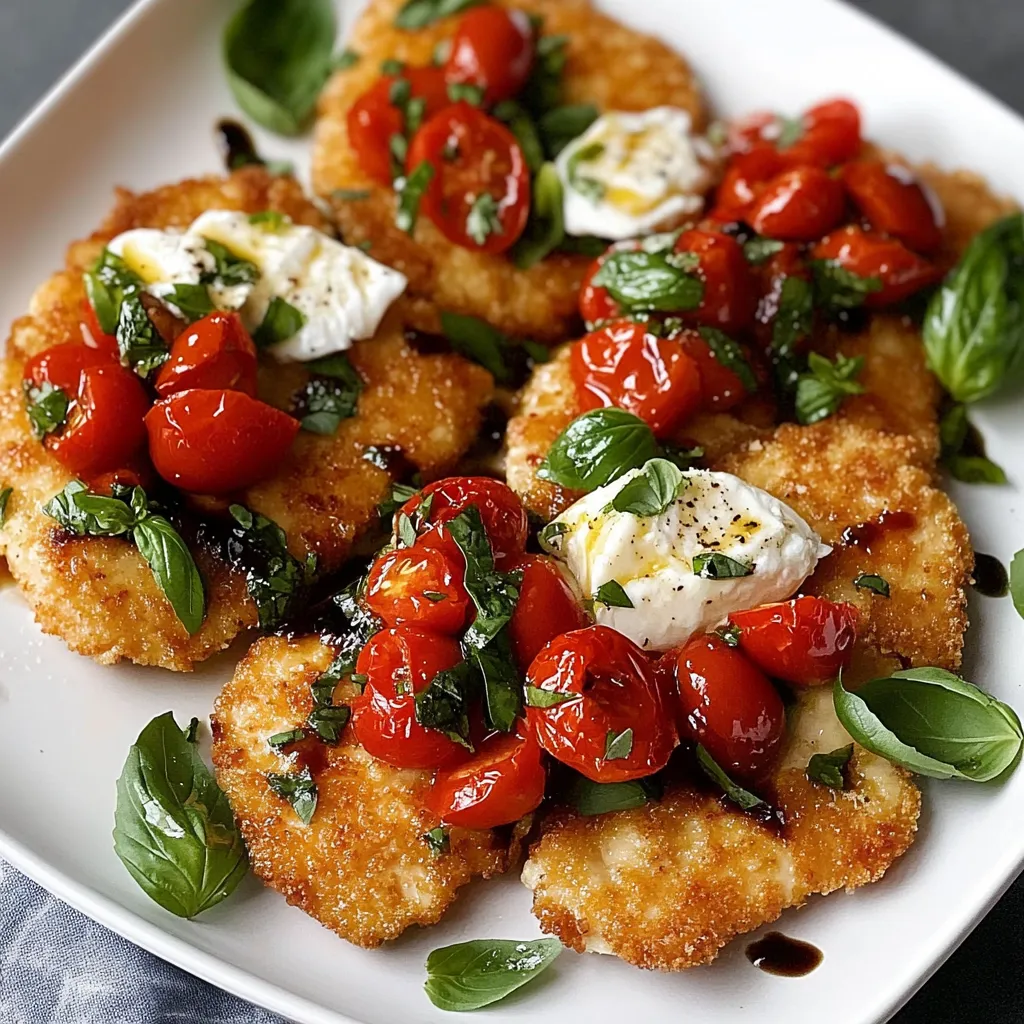 A plate of food with tomatoes and cheese on it.