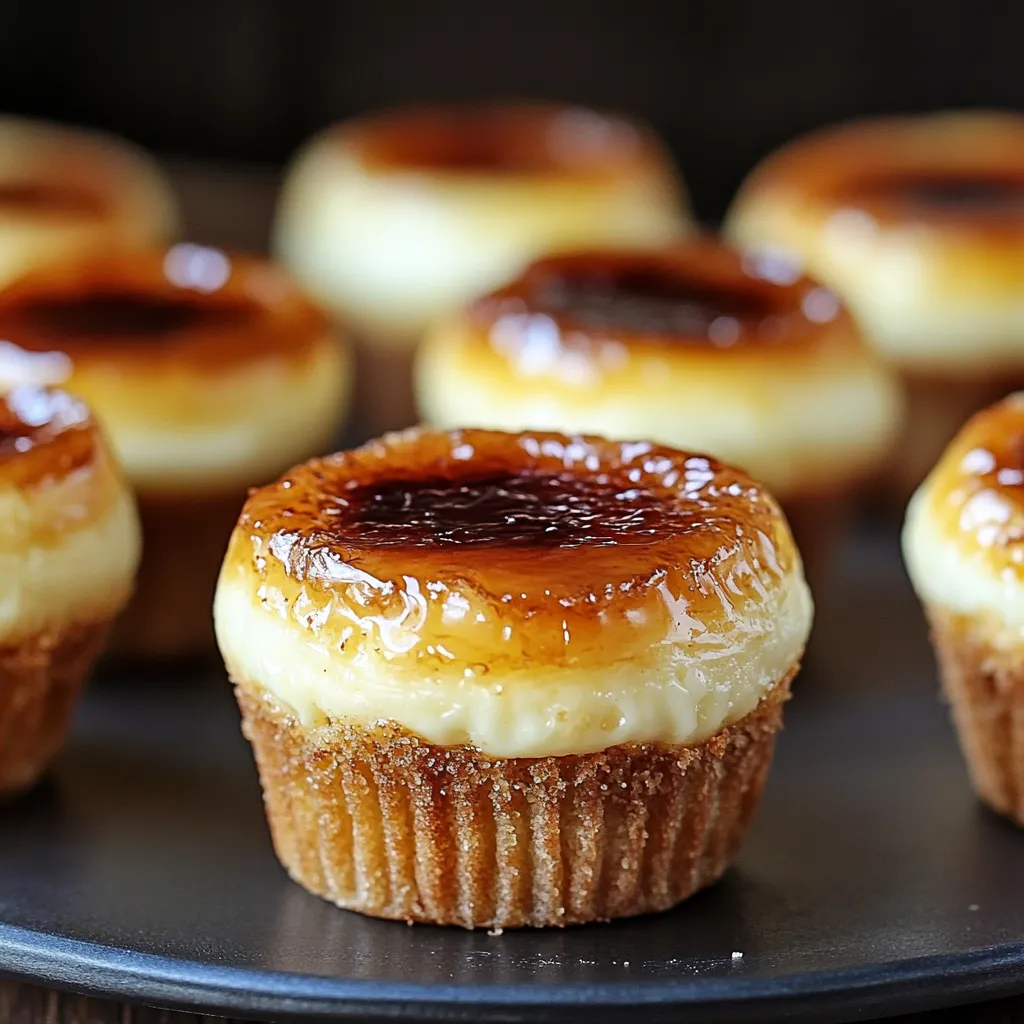 A plate of cupcakes with a caramel sauce.