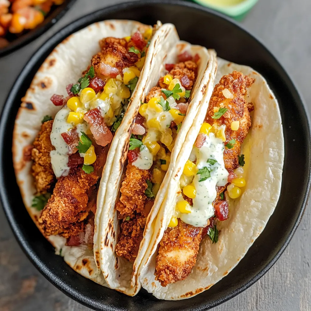 Two chicken tacos with cheese and sour cream.