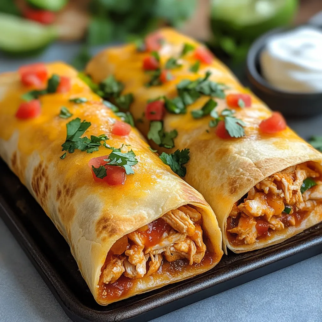 Two chicken burritos with fresh tomatoes and lettuce.