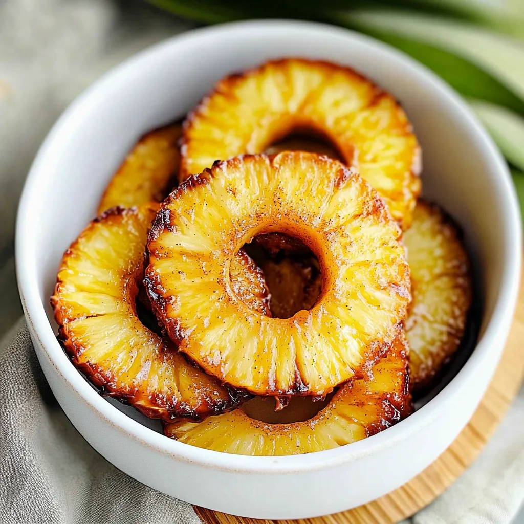 A bowl with pineapple pieces.