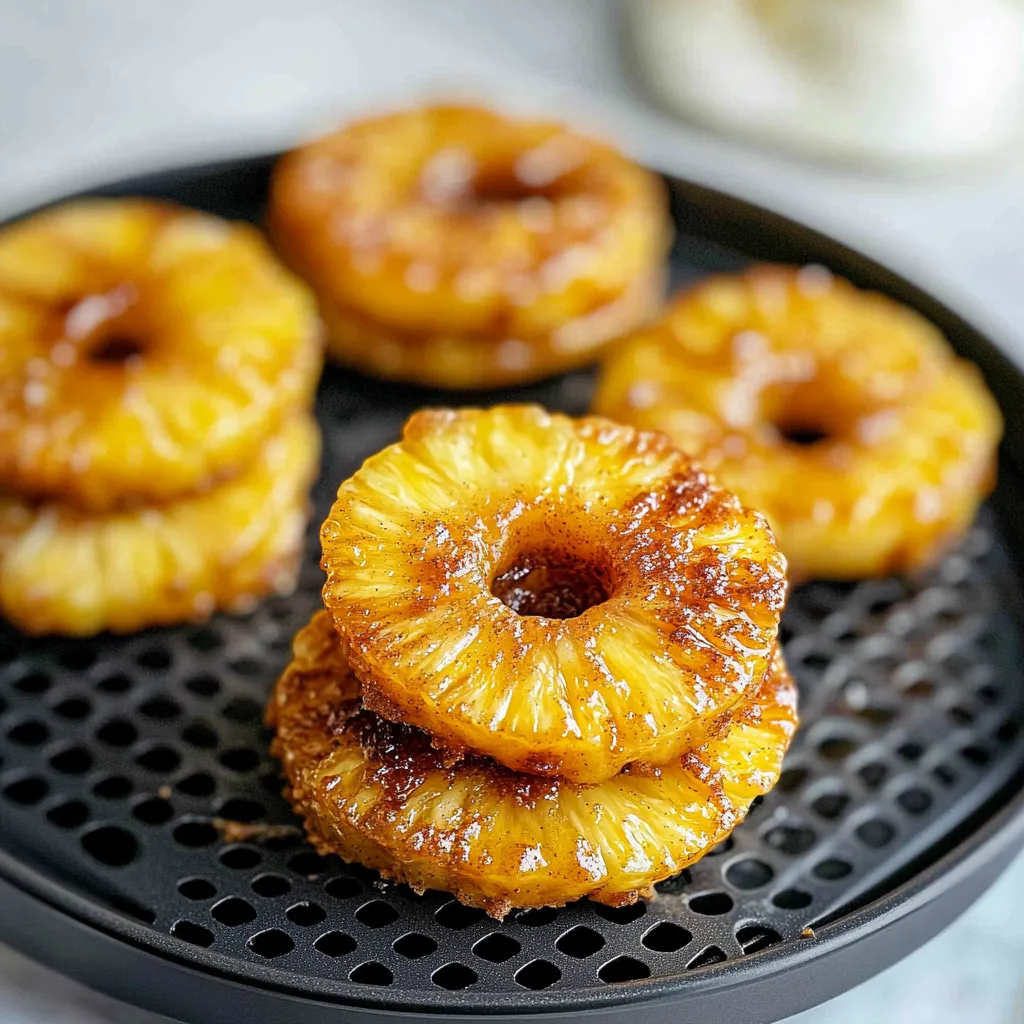 A plate of pineapple on a grill.
