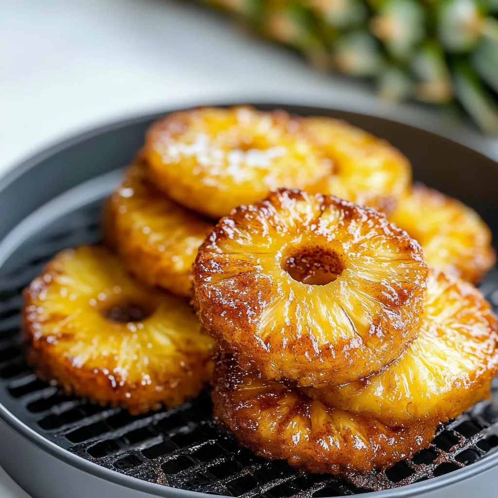 A plate of pineapple on a grill.
