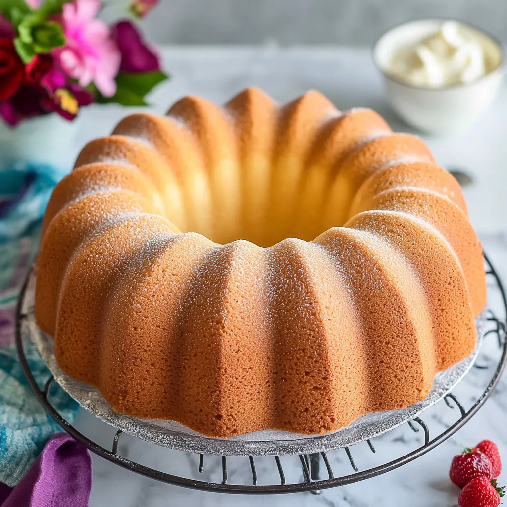 A round cake with glossy icing and a golden inside.
