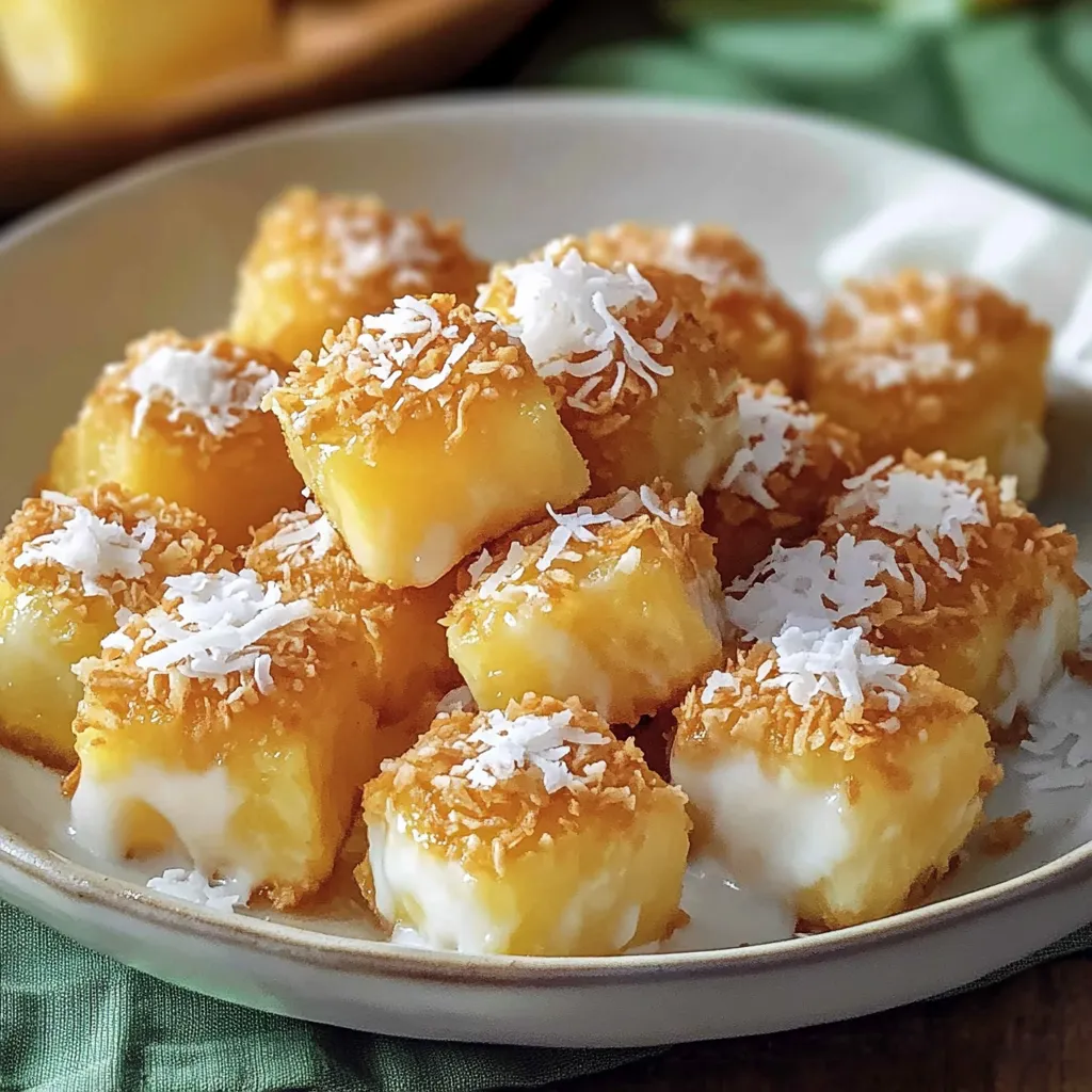 Plate loaded up with food covered in coconut flakes.