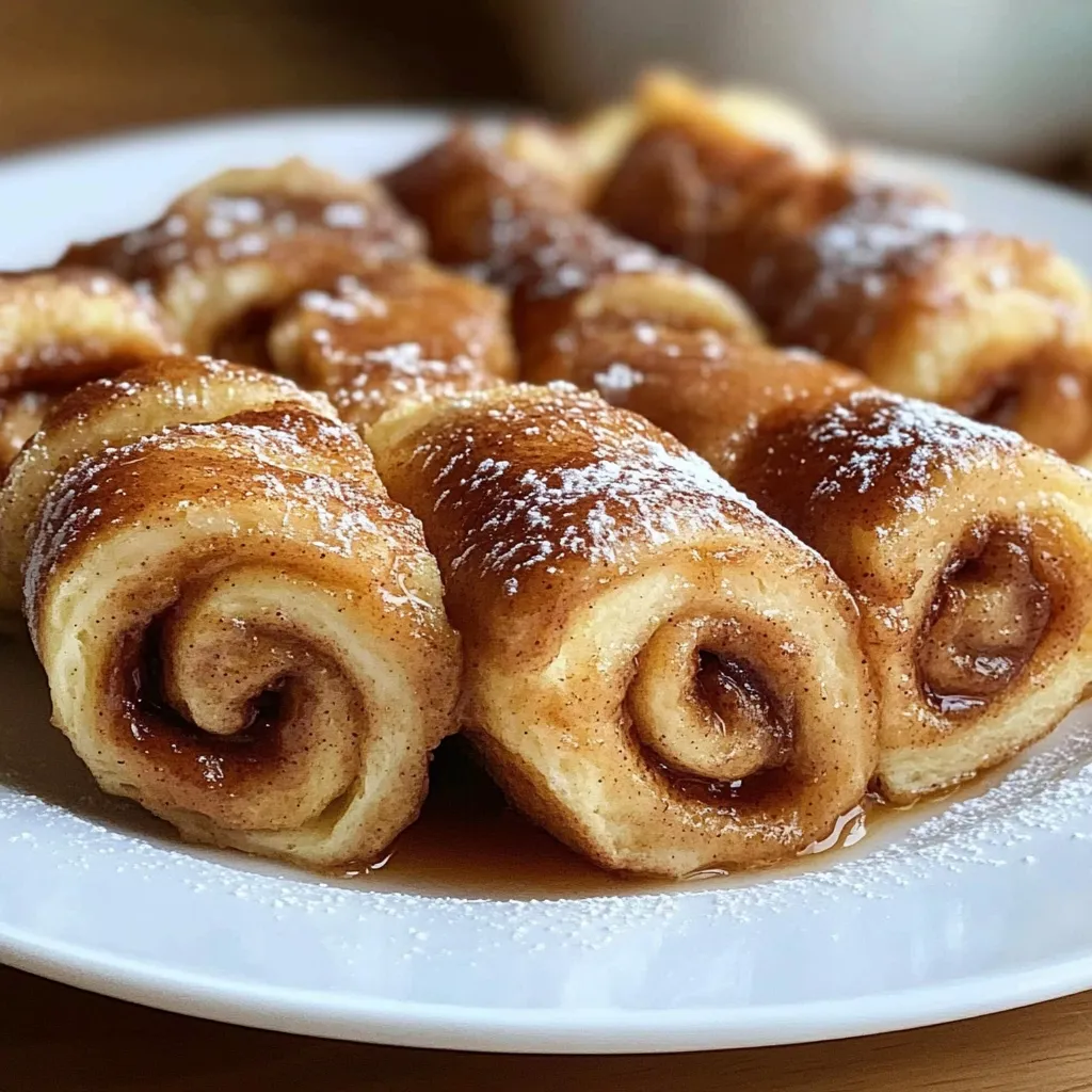 A plate of rolls with powdered sugar on top.