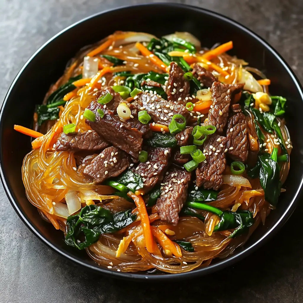 A bowl filled with noodles, beef, and vegetables.