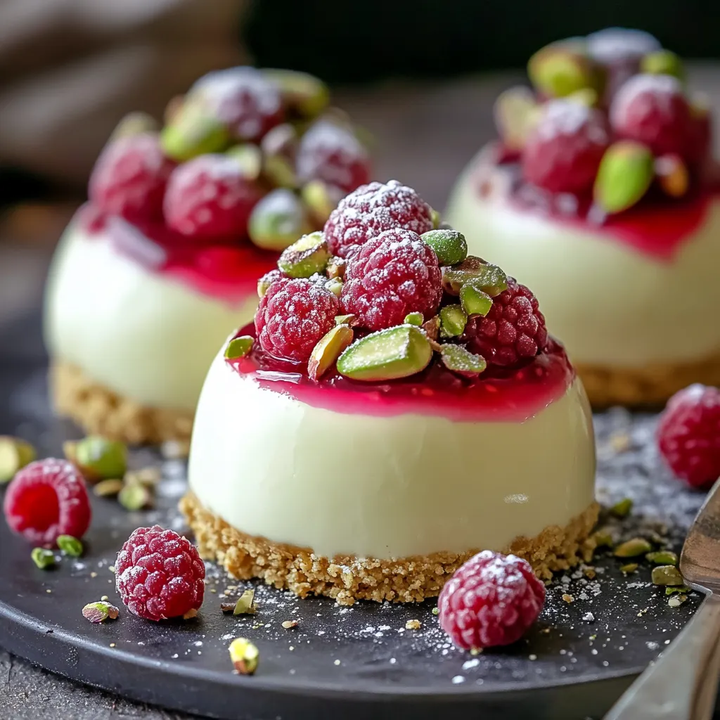 A plate of raspberry desserts with nuts on top.