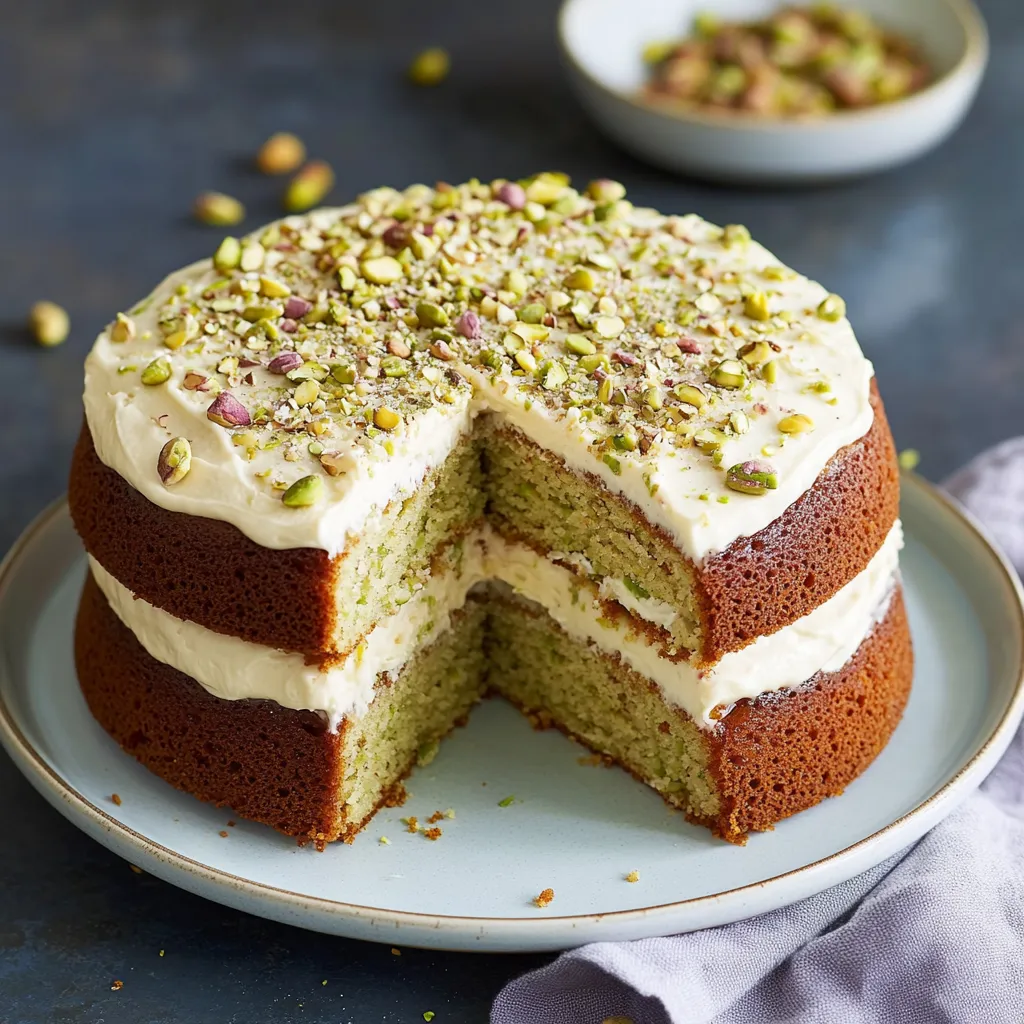 A thick slice of nut-studded cake with crunchy bits on top.