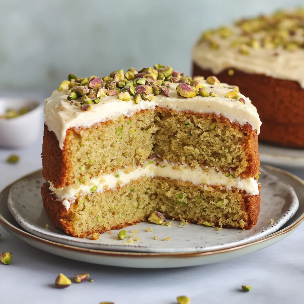 A slice of cake with almonds on top.