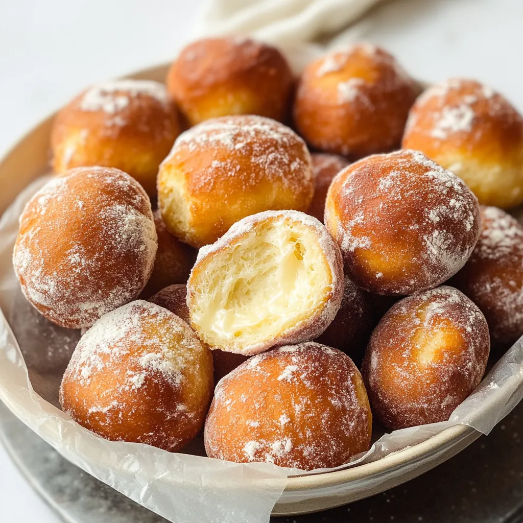 A bowl packed with sugary soft doughnuts.