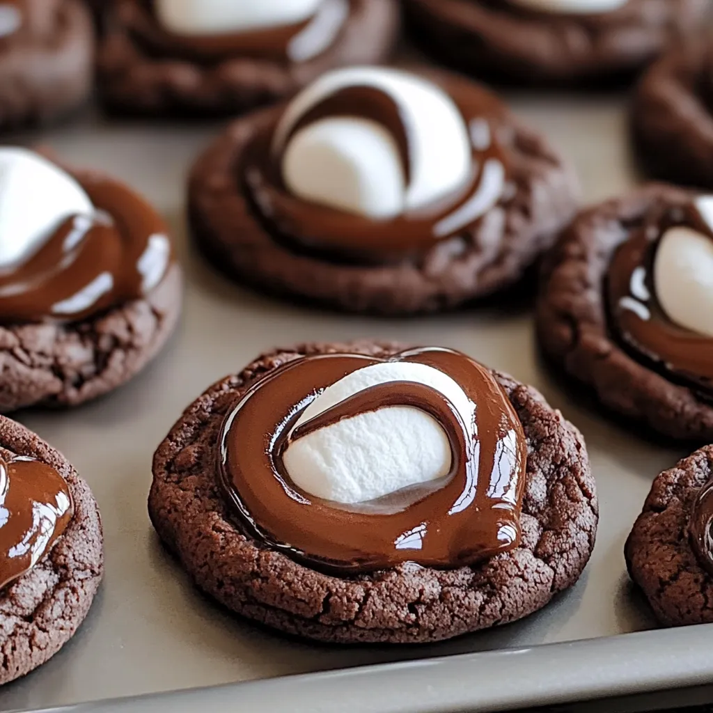 Chocolate chip cookies with marshmallows.