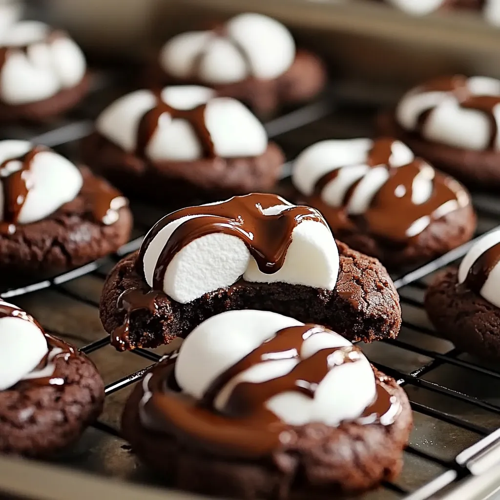 Chocolate chip cookies with white frosting.