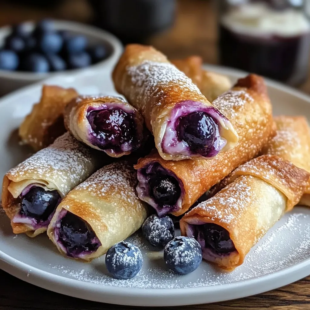 A plate packed with blueberries dusted with powdered sugar.