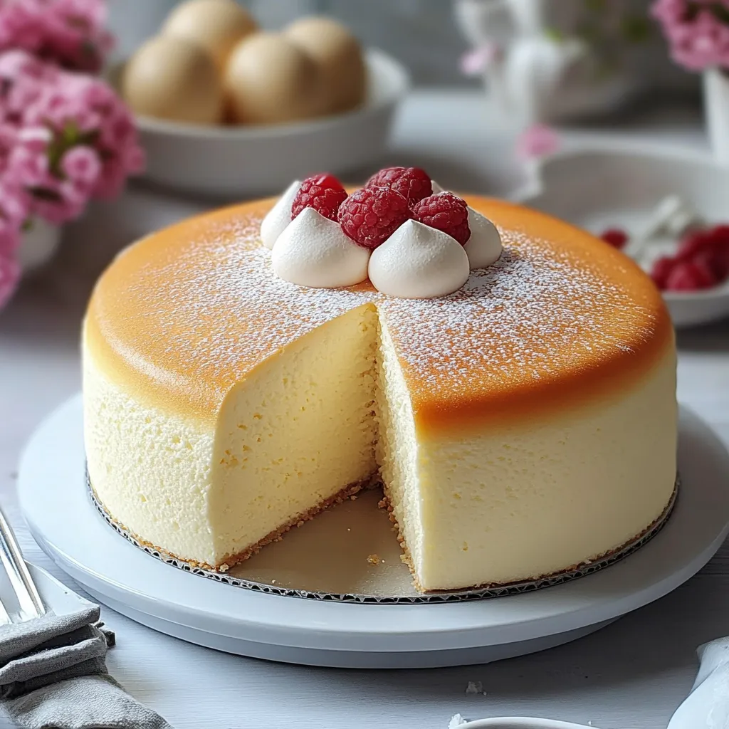 A slice of cake with raspberries on top.