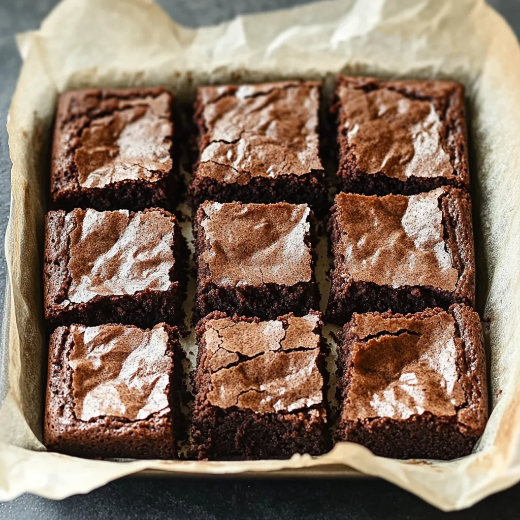 A tray of brownies.