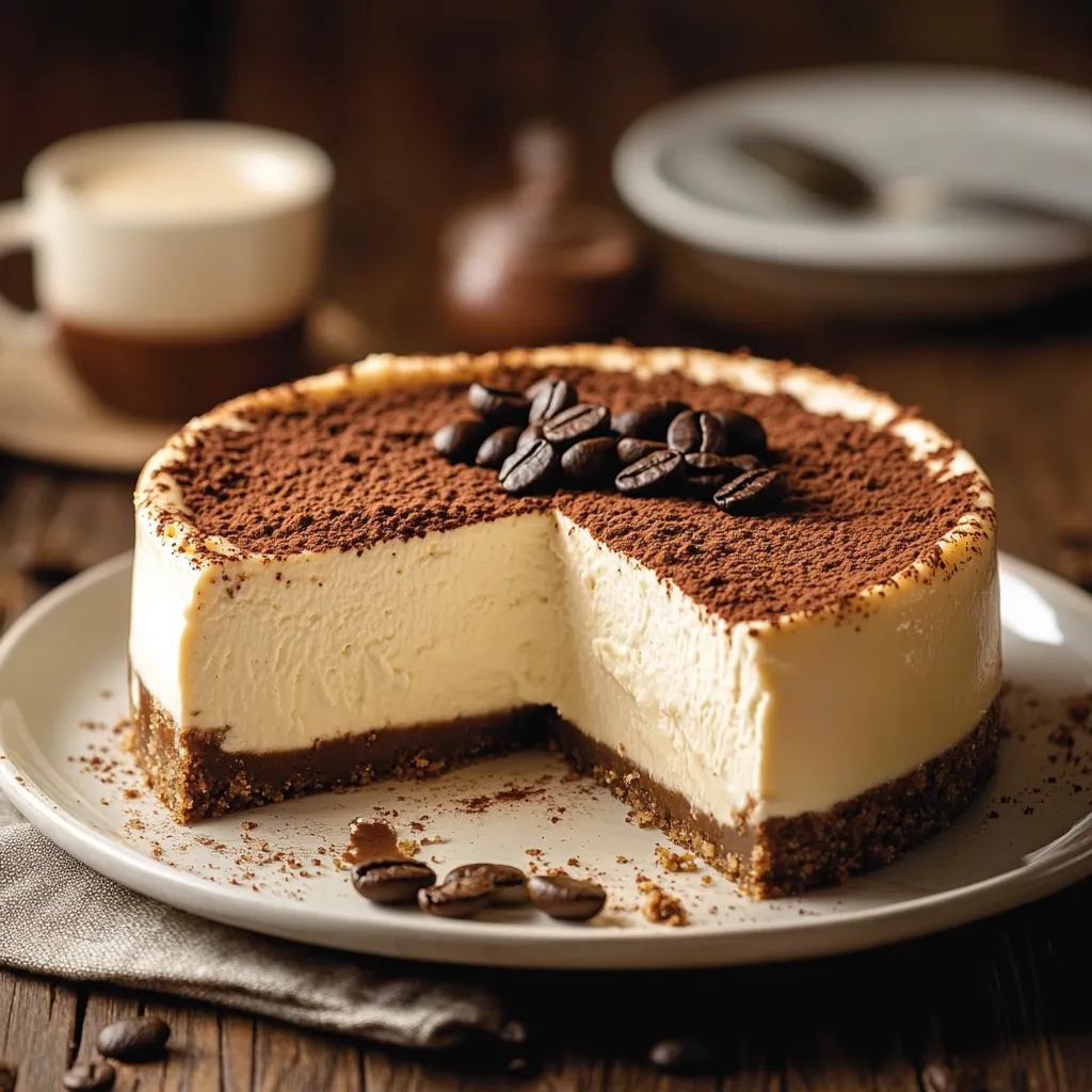A slice of chocolate cake with coffee beans on top.