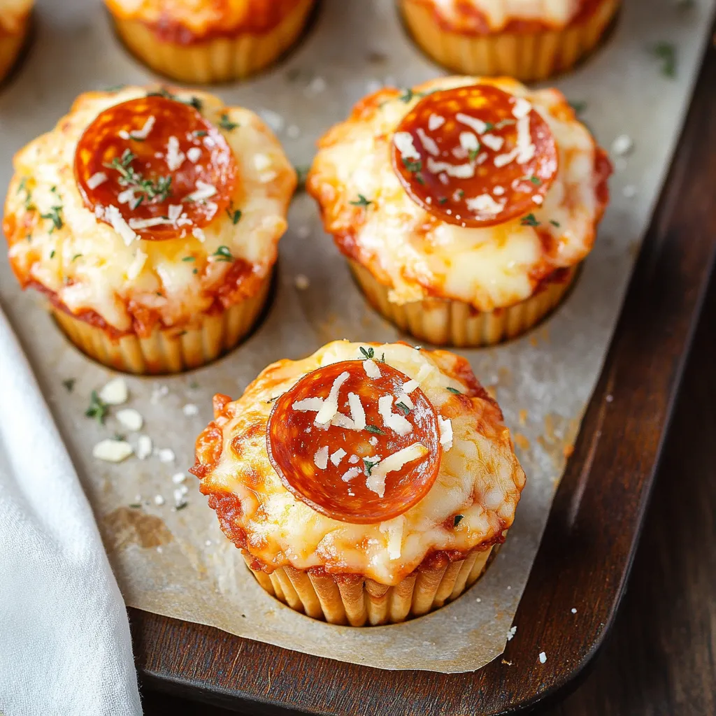 A tray of mini pizzas with cheese and pepperoni.