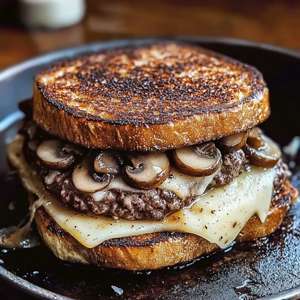 A close up of a grilled cheese sandwich.