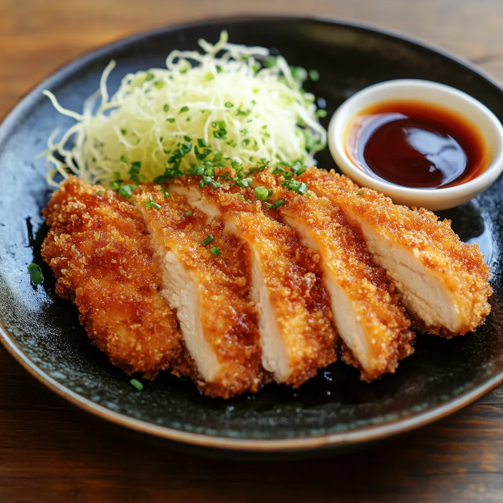 A plate of food with chicken and sauce.