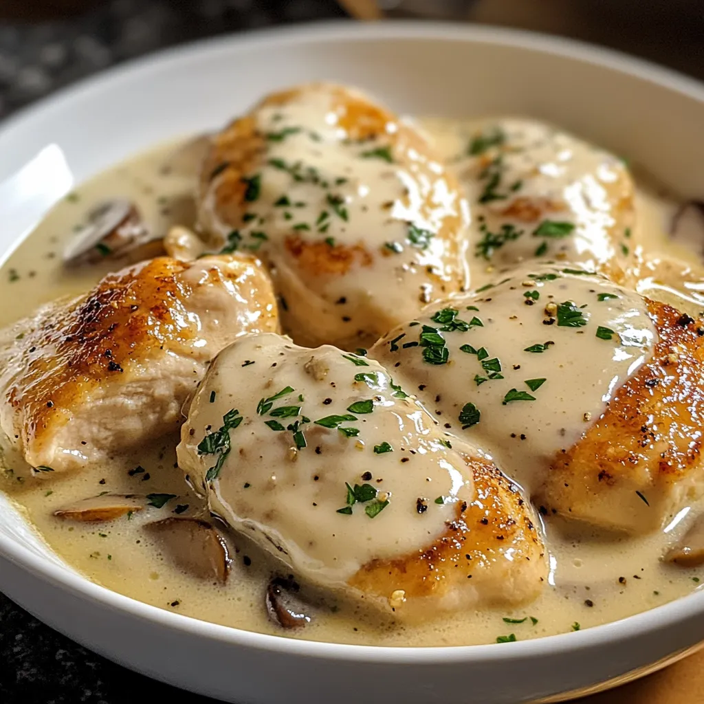 A bowl of chicken covered in sauce.
