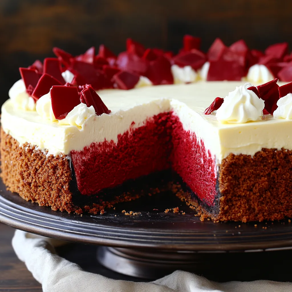 A slice of red velvet cake.