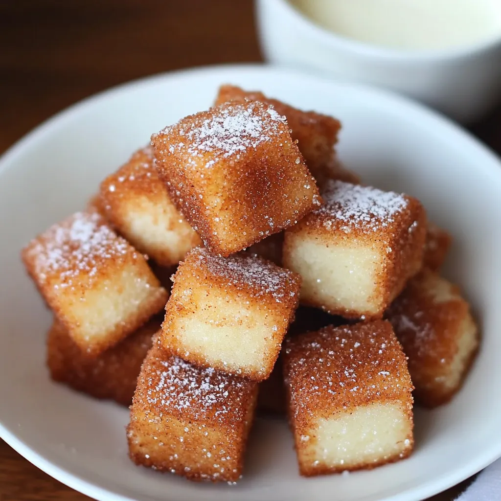 A bowl loaded with cinnamon-sugar treats.