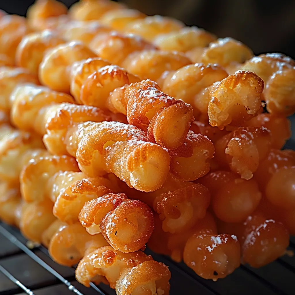 A tray of fried dough.