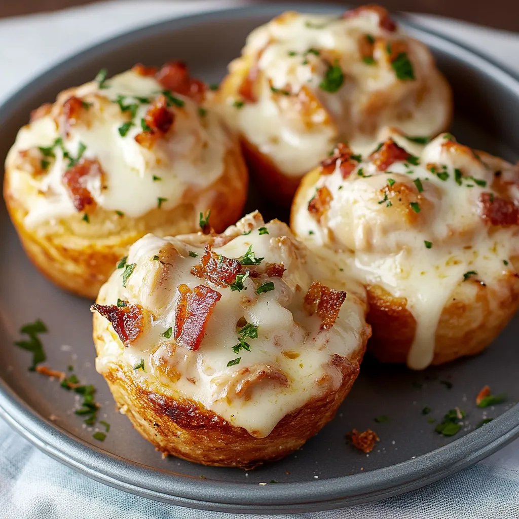 A plate loaded with bacon and cheese bites.