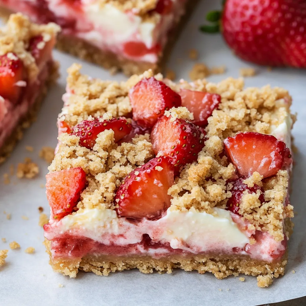 A slice of strawberry cake with white frosting.