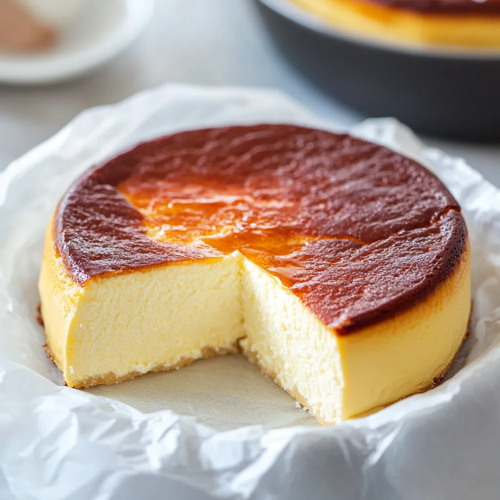 A slice of cheesecake on a plate.