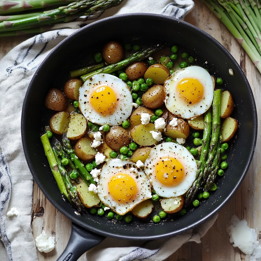 Eggs and asparagus with sides on a plate.