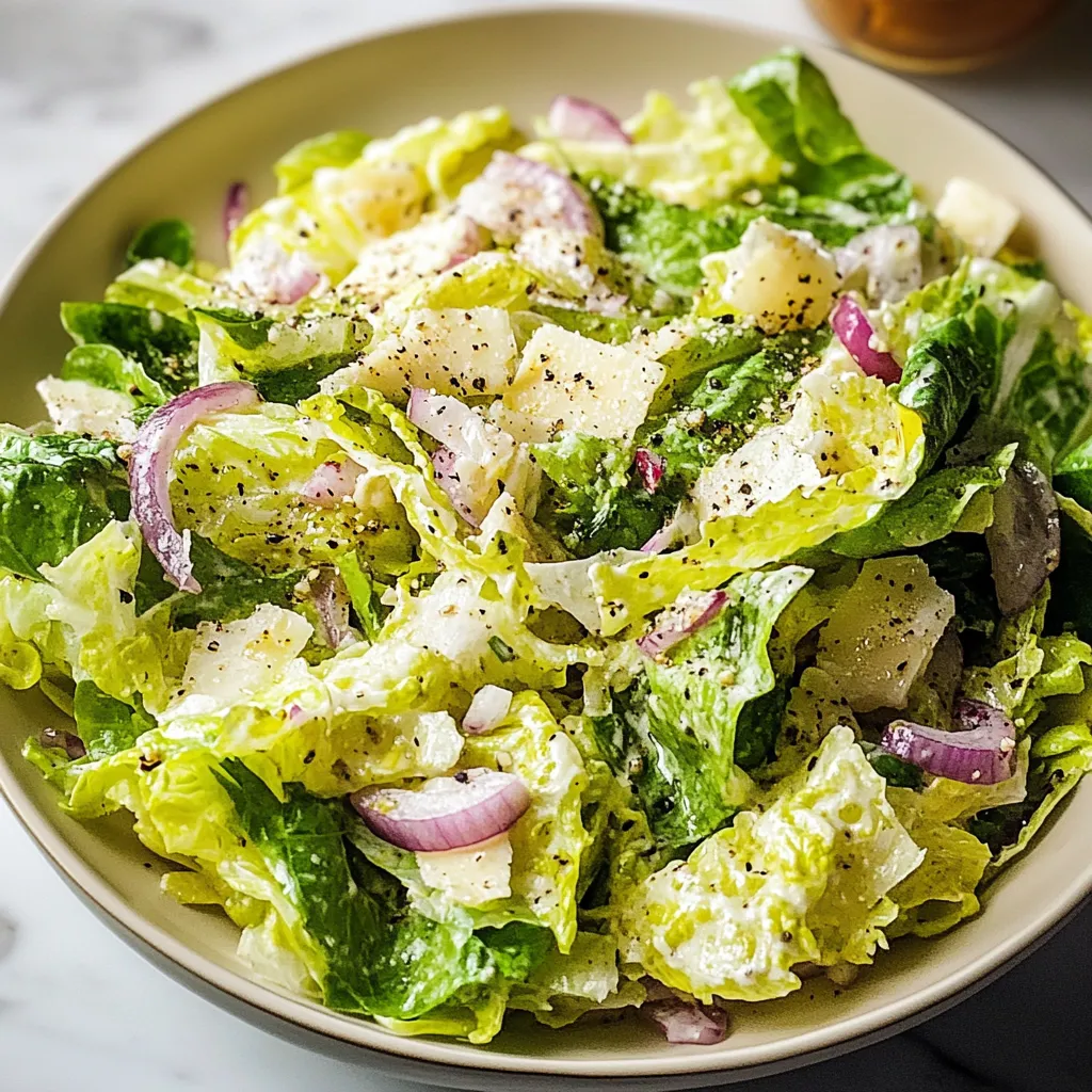 A bowl of salad with lettuce, onions, and cheese.