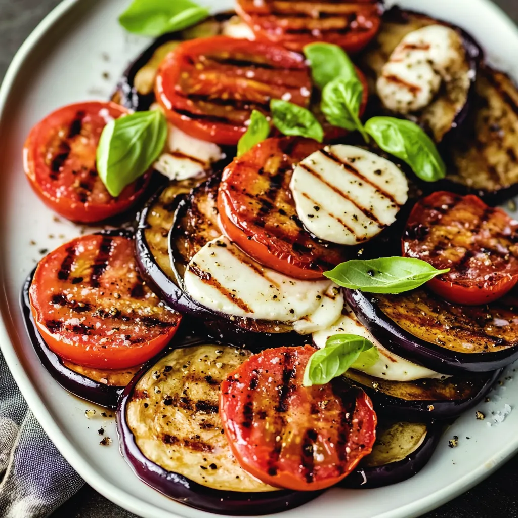 A plate of food with tomatoes and cheese.