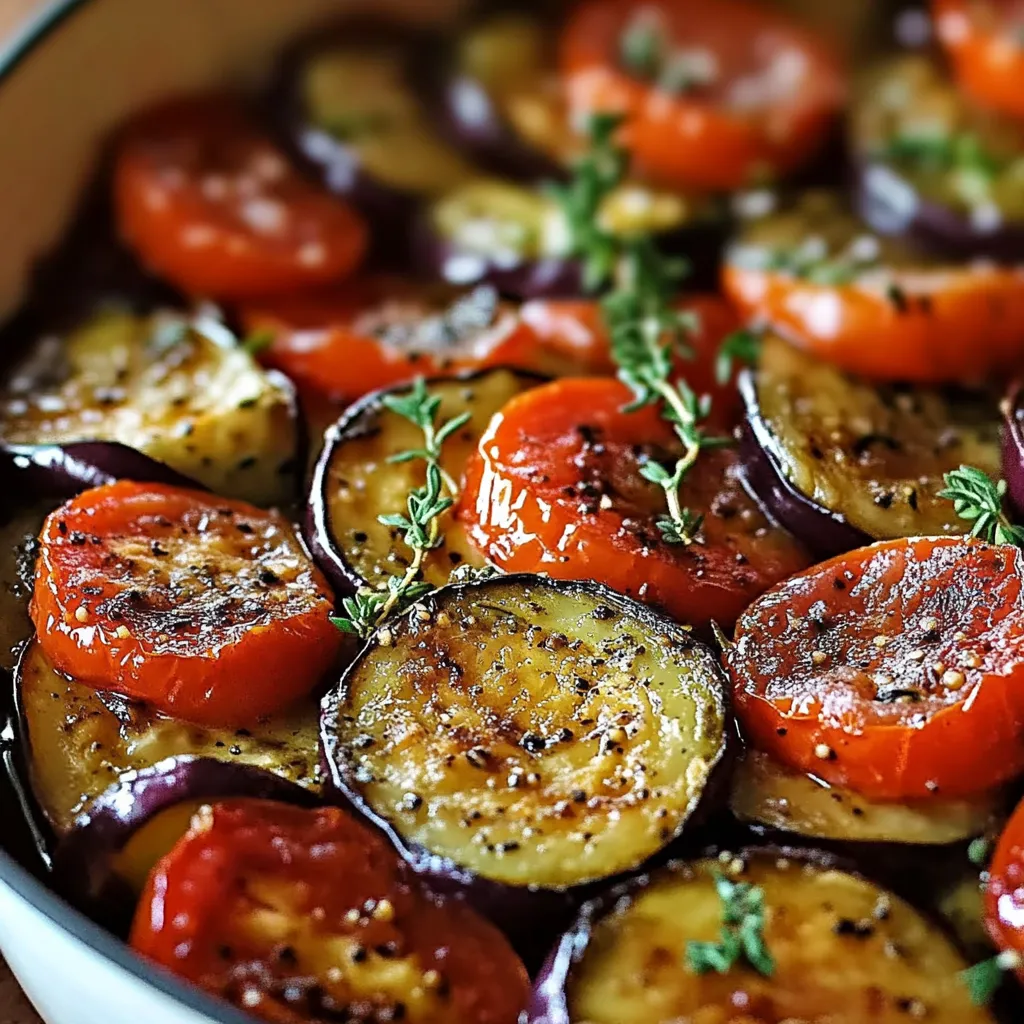 A bowl of food with tomatoes and zucchini.