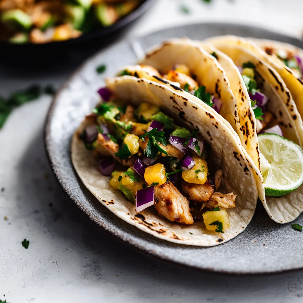 Two flavorful tacos next to a vibrant bowl of salsa.