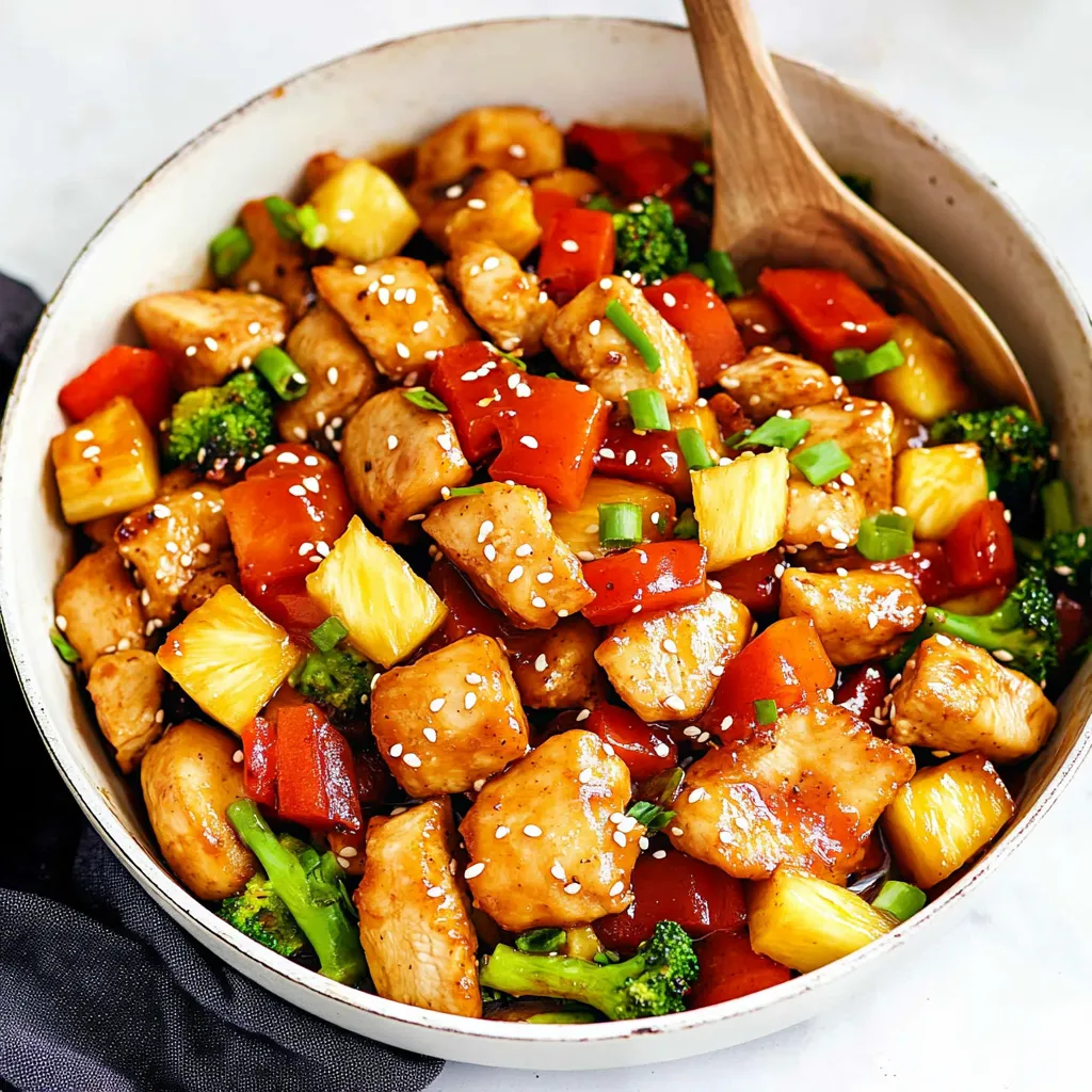 A bowl of chicken and broccoli.