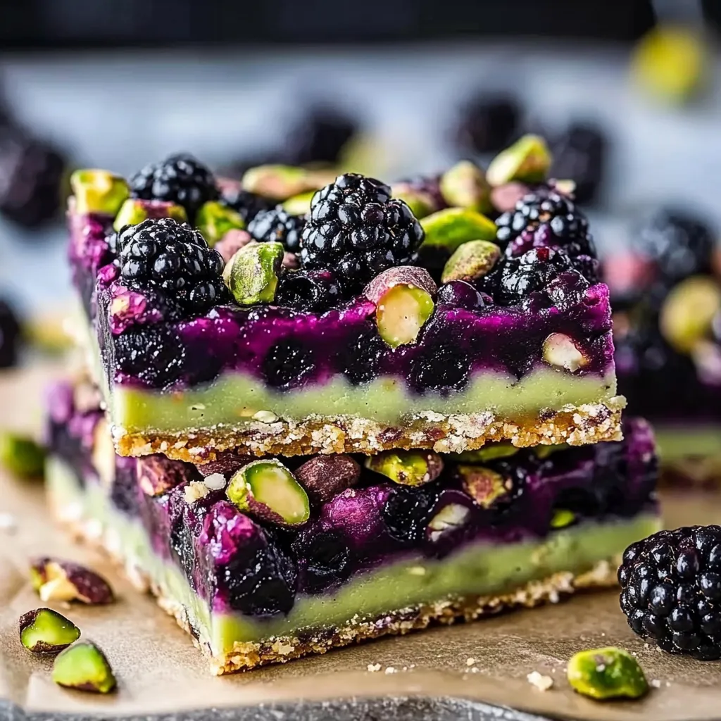 A close up of a dessert with blackberries and almonds.