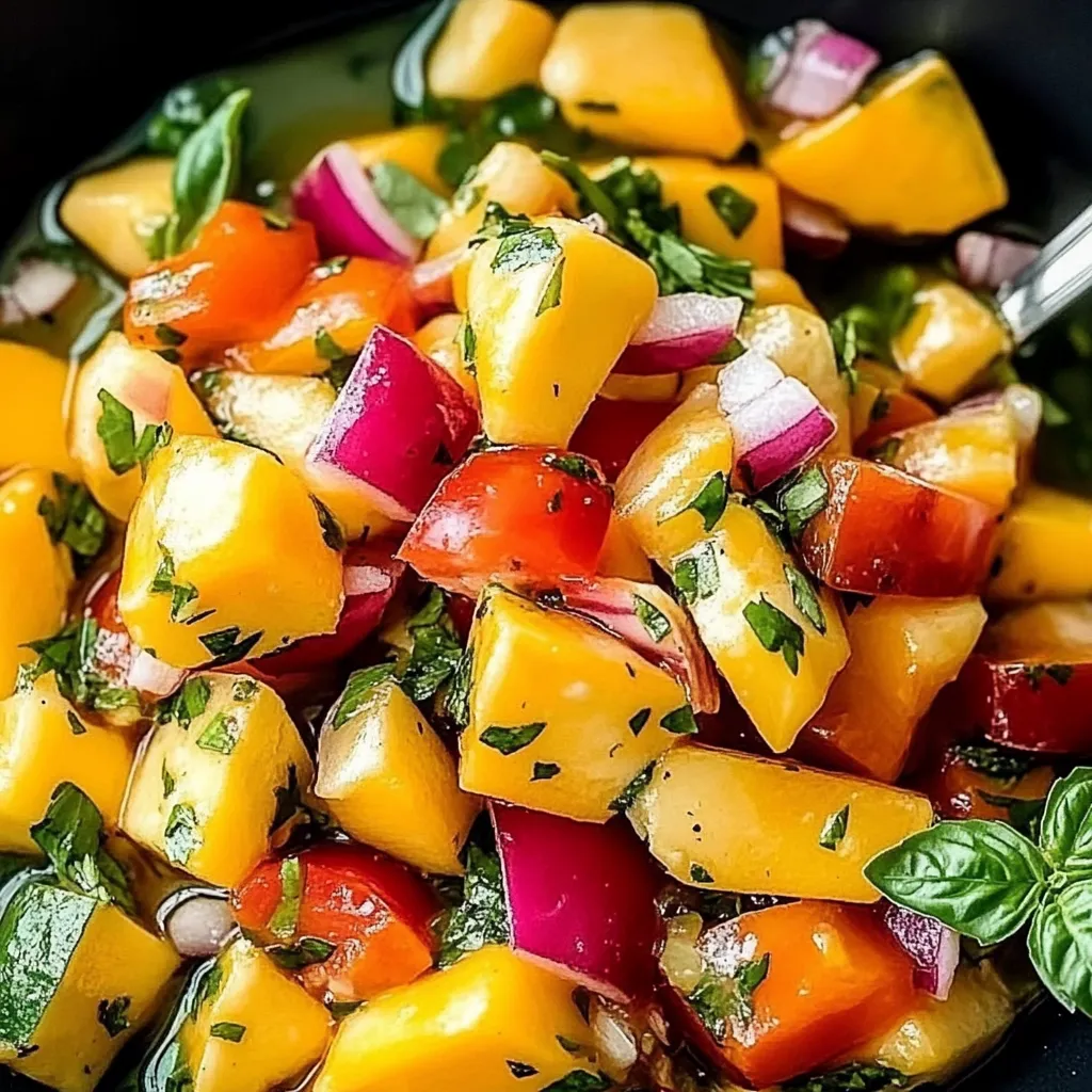 A fruit-filled bowl and spoon on the side.