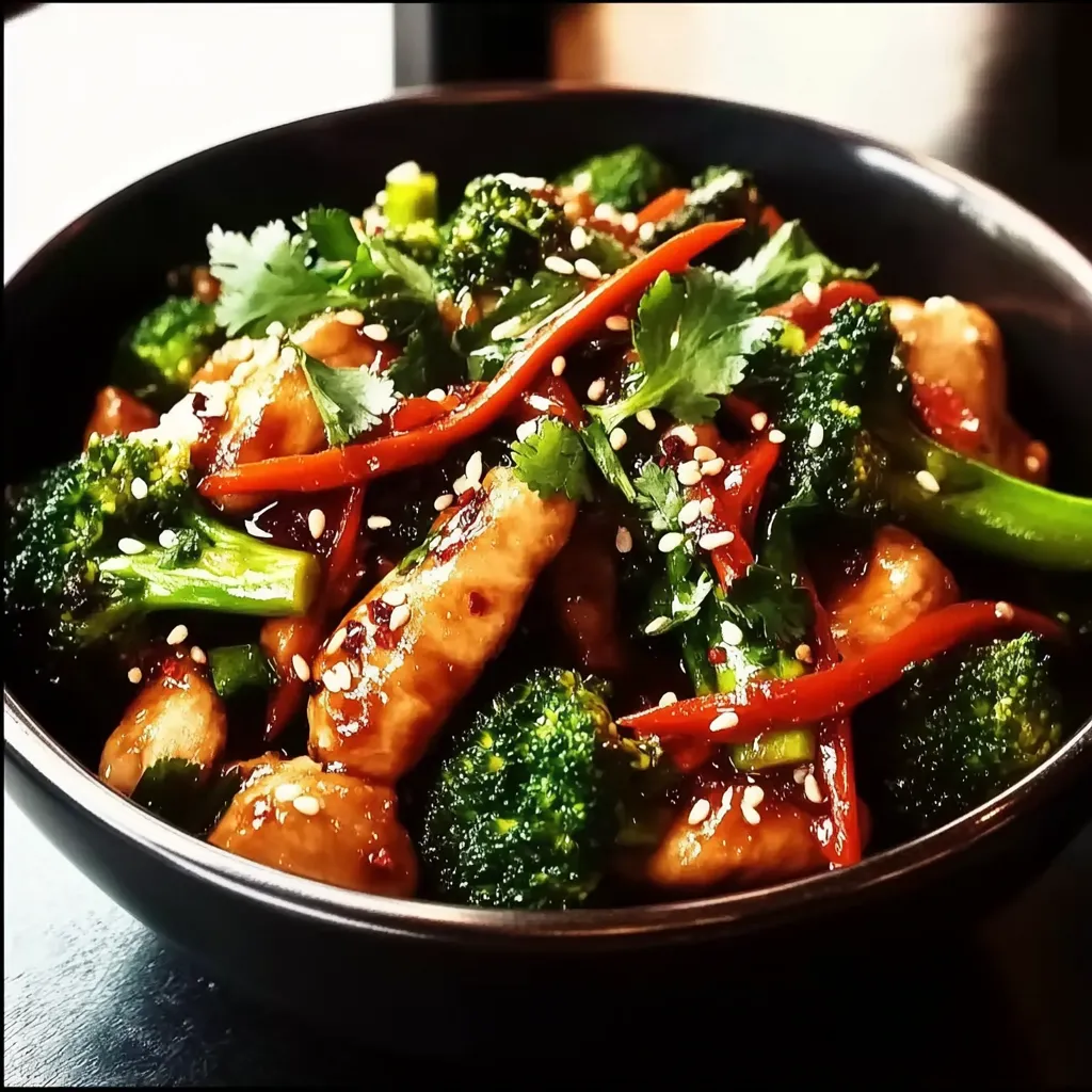 A bowl of stir fry with broccoli and meat.