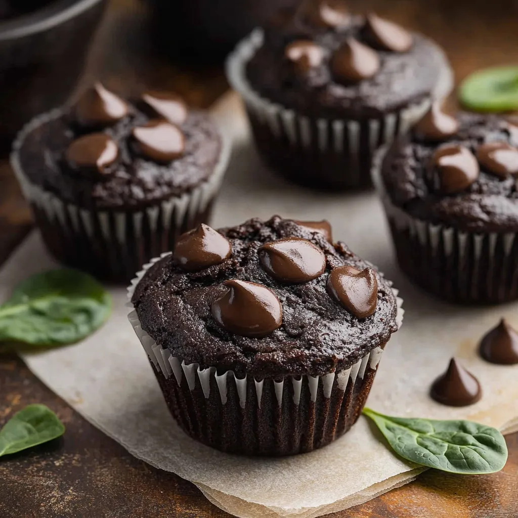 Chocolate cupcakes drizzled in melted chocolate.