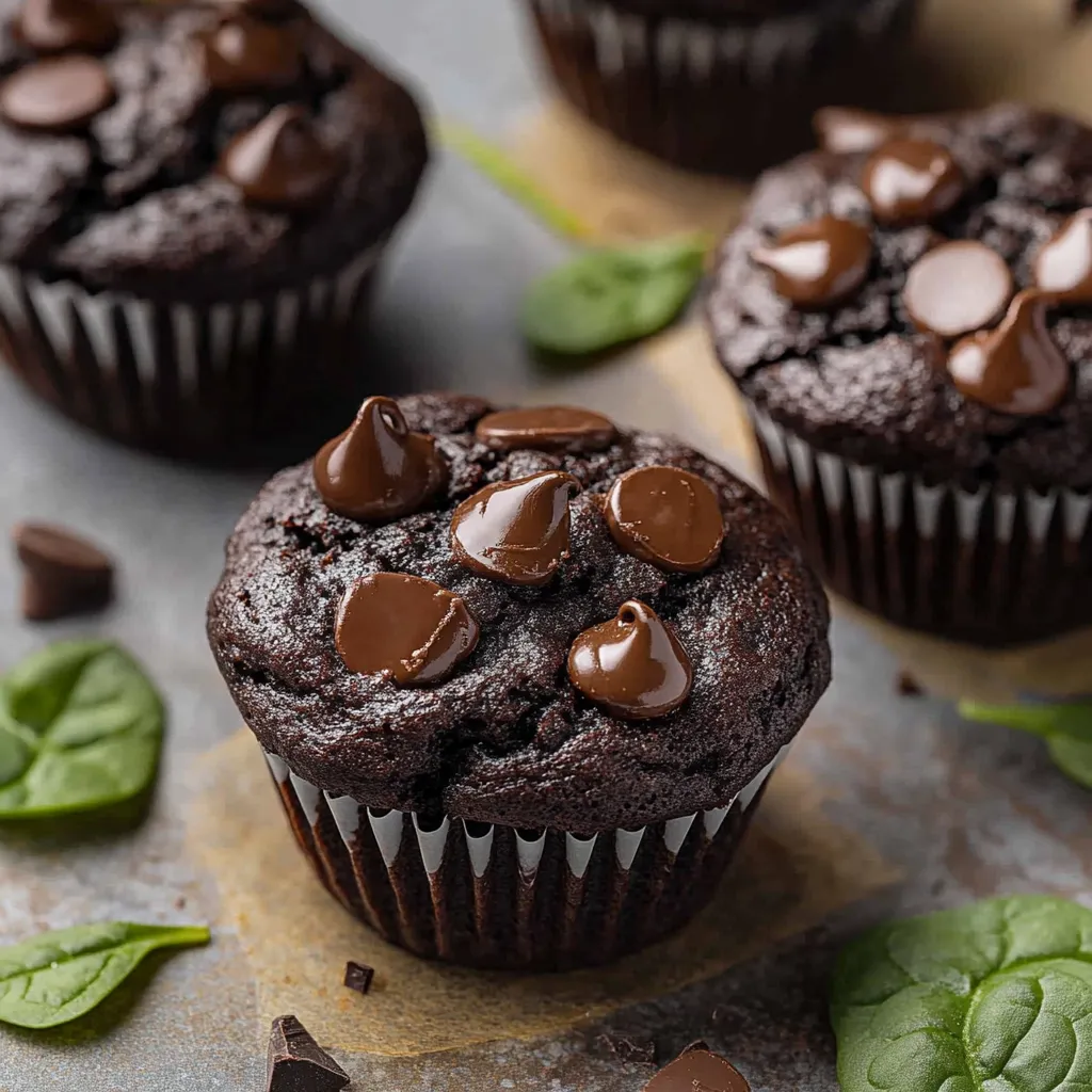 Chocolate cupcake with chocolate drizzle.