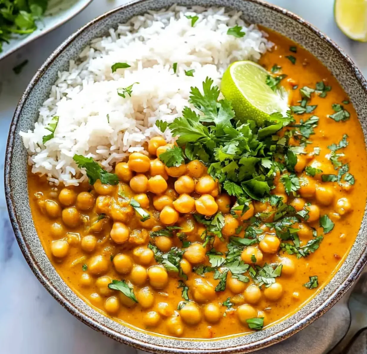 A warm bowl with beans and rice.
