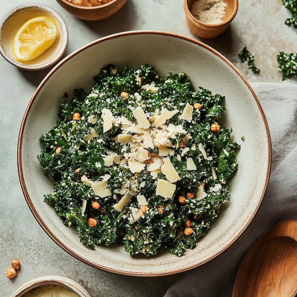 A bowl of greens with cheese on top.