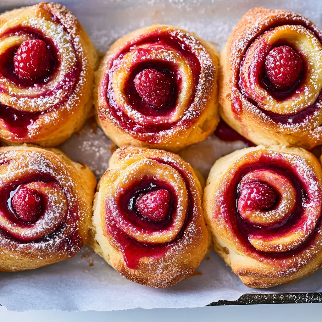 A plate of pastries with raspberry filling.