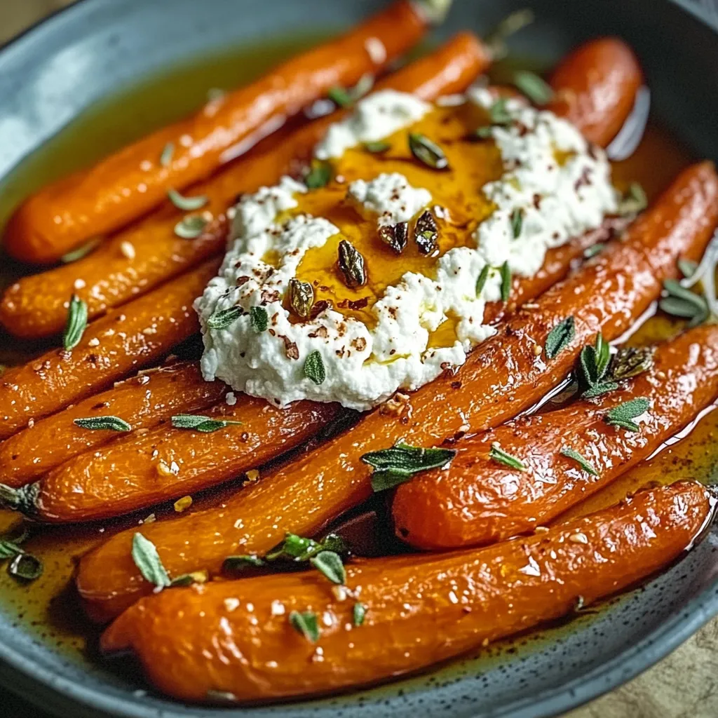 A bowl of carrots with a dollop of cream cheese on top.