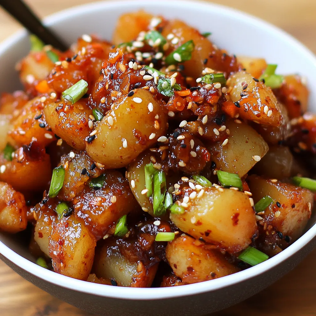 A bowl of food with a spoon in it.