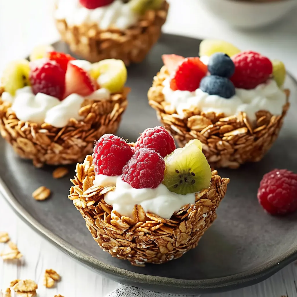 A spread of fresh fruit and creamy yogurt.